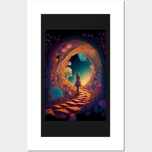 Alice in Wonderland inspired fantasy world Posters and Art